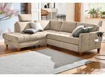 Ecksofa HOME AFFAIRE "Earl L-Form", beige, B:233cm H:80cm T:196cm, Luxus-Microfaser in Lederoptik (100% Polyester);Struktur fein (100% Polyester);Luxus-Microfaser ALTARA NUBUCK (100% Polyester), Sofas, Ecksofa, wahlweise auch mit Bettfunktion oder Bettfunktion mit Bettkasten