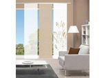 Schiebegardine VISION S "AYENE 3er SET" Gr. 1, beige (sand), B:60cm H:260cm, Polyester, Gardinen, Schiebegardine, Schiebevorhang Digidruck 3er Set AYENE