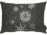 Dekokissen APELT "5843", silber (anthrazit, silberfarben, sterne), B:35cm L:50cm, Polyester, Dekokissen_Sitzkissen_Kissenhüllen, Dekokissen
