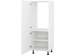 Kühlumbauschrank KOCHSTATION "KS-Scafa" mit Tür für integrierten Kühlschrank 880mm", weiß (weiß hochglanz), B:60cm H:150cm T:56cm, Schränke, Kühlumbauschrank, Breite/Höhe: 60/150 cm, wahlweise Türanschlag rechts oder links