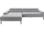Ecksofa HOME AFFAIRE "Claya Move, L-Form, Kopf- & Rückenverstellung, Breite 293 cm", grau (frost, grau), B:293cm H:75cm T:226cm, 100% Polyester, Sofas, Ecksofa, Moderne Steppung, weicher Polsteraufbau & saugroboterfreundliche Höhe