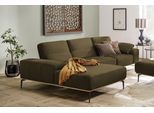 Ecksofa W.SCHILLIG "run, Designsofa mit tollem Sitzkomfort, bequem, L-Form", grün (camouflage w82), B:319cm H:88cm T:178cm, Longlife Xtra-Leder Z73: Naturwalkleder der Luxusklasse aus den erlesensten Rohhäuten. Hautstärke 1, 1 – 1, 3 mm;ROHLEDER Jacquard-Flachgewebe Q2 W60 (63% Polyester, 37% Polyacryl);ROHLEDER Chenille-Flachgewebe Q2 W77 (68% Polyacryl, 32% Polyester);Stoff S37 (100% Polyester),