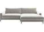 Ecksofa HOME AFFAIRE "Downtown, B/T/H: 272/190/84 cm L-Form", silber, B:272cm H:84cm T:190cm, 100% Polyester, Sofas, Ecksofa, weicher Sitzkomfort auch in Cord und Bouclé, incl. Zierkissen