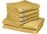 Handtuch Set ROSS "Sinfonie", gelb (senf), Frottier, Frottier, Obermaterial: 100% Baumwolle, Handtuch-Sets, Handtuch Set, beinhaltet: Handtücher und Badetücher