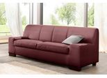 3-Sitzer DOMO COLLECTION "Norma zeitlos, kubisch und elegant, komfortabel, flache Armlehnen", rot (kaminrot), B:212cm H:74cm T:85cm, Sofas, 3-Sitzer