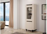 Vitrine FORTE "Vodol", beige (kashmir beige, schwarz), B:75,6cm H:196,3cm T:44,8cm, Holzwerkstoff, Schränke, Vitrine
