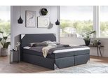 Boxspringbett, grau (charcoal), B:175cm L:210cm, Bezug Bett: Feinstruktur 100% Polyester;Matratze: Kaltschaum mit Bezug 100% Polyester;Topper: Komfortschaum mit Bezug 100% Polyester, WESTFALIA SCHLAFKOMFORT, Komplettbetten, Boxspringbett, mit Topper