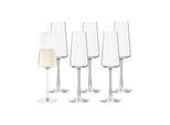 Champagnerglas STÖLZLE "Champagnergläser Power 240 ml 6er Set transparent", bunt (transparent), Glas, Trinkgefäße, Champagnerglas