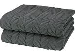 Handtücher ROSS "Sensual 9001", grau (anthrazit), B:50cm L:100cm, Frottier, Obermaterial: 100% Baumwolle, Handtücher, Handtücher, 100% Baumwolle