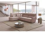 Ecksofa EGOITALIANO "Puffy, extravagant & edel, Retro Designsofa, hoher Sitzkomfort, L-Form", beige (safari), B:330cm H:88cm T:205cm, Leder »BULL« (echtes Rindsleder). Geschliffenes, pigmentiertes und behandeltes Rindsleder mit einer Dicke von 1, 3-1, 5 mm. Dieses Leder zeigt eine ziemlich weiche Hand mit einem halb undurchsichtigen Aussehen. Es handelt sich um ein geschütztes Leder. Eine leichte