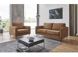 2-Sitzer "Weston", braun, B:166cm H:81cm T:87cm, 100% PES, ATLANTIC HOME COLLECTION, Sofas, 2-Sitzer, im skandinavischem Stil, mit Wellenunterfederung