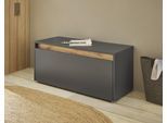Schuhbank HOME AFFAIRE "GiRON/CiTY, Garderobenbank mit Klappe, Sitzbank in vier Farben", grau (anthrazit), B:100cm H:45cm T:40cm, FSC-zertifizierter Holzwerkstoff, Sitzbänke, Schuhbank, viel Stauraum, Platz für ca. 8 Paar Schuhe, 100 cm breit