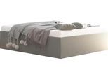 Polsterbett "Amrum", grau, B:165cm L:205cm, Bezug Glanzvelours, 100% Polyester, Polsterung 100% Polyester, Gestell Holzwerkstoff, WESTFALIA SCHLAFKOMFORT, Betten, Polsterbett, in Samtvelours ohne Kopfteil, mit und ohne Bettkasten erhältlich