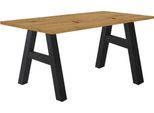 Schreibtisch MÄUSBACHER "Mio", braun (asteiche), B:140cm H:75cm T:70cm, Tische, Schreibtisch