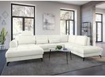 Wohnlandschaft SIT & MORE "Bendigo U-Form", weiß (altweiß), B:332cm H:84cm T:226cm, Sofas, Wohnlandschaft, inklusive Sitztiefenverstellung, Bodenfreiheit 12 cm, in 2 Fußfarben