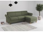 Ecksofa HOME AFFAIRE "Glendale, L-Form", olive, B:253cm H:84cm T:166cm, 95% Polyester, 5% Polyamid, Sofas, Ecksofa, inkl. Kopfteilverstellung, wahlweise mit Vorziehsitz und Bettkasten