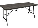Garten-Essgruppe GARDEN PLEASURE "TABORA", schwarz (schwarz, schwarz, schwarz), B:180cm H:81cm T:175cm, Kunststoff, Stahl, Sitzmöbel-Sets, Garten-Essgruppe