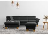 Ecksofa HOME AFFAIRE "Lindgren L-Form", grau (anthrazit), B:249cm H:84cm T:217cm, 100% Polyester, Sofas, Ecksofa, wahlweise mit TV-Funktion, Stauraum und Kopfteilverstellung