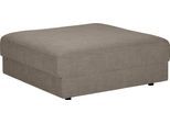 Polsterhocker TRENDMANUFAKTUR "Bourbon", grau (taupe gray), B:133cm H:43cm T:133cm, 100% Polyester, Hocker, Polsterhocker, In verschiedenen Größen erhältlich