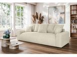 Big-Sofa HOME AFFAIRE "LAKESIDE klein 3-Sitzer Schlafsofa mit Bettkasten, Breite 238 cm", beige, B:238cm H:85cm T:98cm, 83% Polyester, 17% Nylon, Sofas, Big-Sofa, Liegefläche 149x195 cm, hoher Sitzkomfort, Maße B/T/H: 238/98/85cm