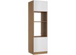 Mikrowellenumbauschrank GAMI "EDEN Mikrowellnumbauschrank", braun (eiche helvezia nachbildung), B:60cm H:211cm T:58cm, Holzwerkstoff, Schränke, Mikrowellenumbauschrank, Mikrowellenumbauschrank, Breite 60, 2 Türen
