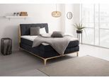 Boxspringbett OTTO HOME "Jelle", schwarz, B:161cm L:216cm, Komplettbetten, Boxspringbett, zertifizierte, recycelte Bezugsstoffe, verschiedene Ausführungen