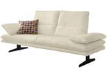 2-Sitzer W.SCHILLIG "broadway", beige (sahara s37), B:216cm H:94cm T:96cm, Stoff S37 (100% Polyester): Luxus-Microfaser in Lederoptik, Sofas, 2-Sitzer, Sitztiefenverstellung, Kopfteil- & Seitenteilverstellung, Breite 216cm