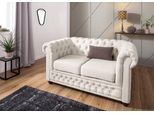 Chesterfield-Sofa HOME AFFAIRE "New Castle", beige, B:148cm H:72cm T:86cm, Sofas, Chesterfield-Sofa, mit hochwertiger Knopfheftung in Chesterfield-Design, B/T/H: 148/86/72
