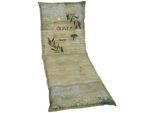 Liegenauflage GO-DE, grün (grün, braun), B:190cm H:7cm T:60cm, Obermaterial: 60% Baumwolle, 40% Polyester, Polsterauflagen, Liegenauflage