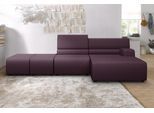 Ecksofa EGOITALIANO "Babouche, Designsofa mit außergewöhnlichem Sitzkomfort zum Wohlfühlen", lila (plum), B:384cm T:98cm, 100% Polyester. Wasserabweisende Mikrofaser., Sofas, Ecksofa