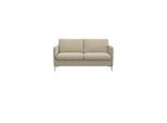 2-Sitzer FLEXLUX "Fiore, super Sitzkomfort durch Kaltschaum im Sitz", beige (sandy beige), B:149cm H:85cm T:92cm, 100% Polyester, Sofas, 2-Sitzer, schmale Armlehnen, Füße Alu