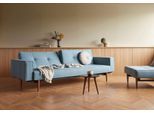 Sofa INNOVATION LIVING ™ "Splitback", blau (lightblau), B:242cm H:79cm T:99cm, Struktur weich (100% Polyester);Struktur (100% Polyester), Sofas, Sofa, mit Armlehne und dunklen Styletto Beinen, in skandinavischen Design