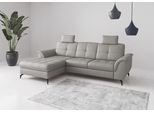 Ecksofa SIT & MORE "Zora", light grau, B:262cm H:92cm T:164cm, Sofas, Ecksofa