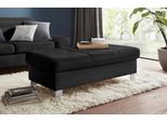 Hocker EXXPO - SOFA FASHION "Fiji Bankhocker mit Staufach unter der Sitzfläche", schwarz, B:116cm H:45cm T:70cm, Luxus-Kunstleder;Webstoff (100% Polyester);Webvelours (100% Polyester), Hocker, Hocker, elegant modern mit toller Detailverarbeitung