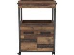 Barschrank FORTE "Homebar", grau (betonoptik dunkelgrau, old, wood vintage), B:60cm H:88,2cm T:40cm, FSC-zertifizierter Holzwerkstoff, Schränke, Barschrank, Höhe ca. 88 cm