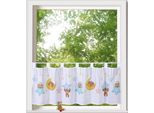 Scheibengardine WECKBRODT "Henry", bunt (multi), B:120cm H:45cm, Microfaser, Polyester, Gardinen, Scheibengardine, Bistro, Voile, Kinder, bedruckt, HxB 45x120cm, Gardine, Store