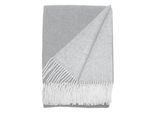 Plaid CASATEX "Duo Perla", grau, B:130cm L:190cm, Kaschmir, Wolle, Wohndecken, Plaid, elegantes Design