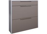 Schuhschrank BORCHARDT MÖBEL "Oliva", weiß (weiß matt, cappuccino congo), B:89cm H:88cm T:24cm, Schränke, Schuhschrank, Wandmontage, stehende Montage & Glasböden unter Mehr aus der Serie