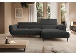 Ecksofa WERK2 "Alisson, mit elektrischer Sitztiefenverstellung, L-Form, Breite 277 cm", grau (anthrazit), B:277cm H:76cm T:174cm, 90% Polyester, 10% Nylon, Sofas, Ecksofa, Alisson – flexibler Komfort mit modernem Design und smarten Details.