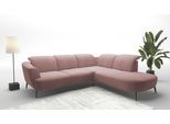 Ecksofa SIT & MORE "Zoe", rosa (rose), B:300cm H:87cm T:267cm, 95% Polyester, 5% Polyamid, Sofas, Ecksofa, ink.Sitztiefenverstellung, wahlweise mit Kopfteilverstellung