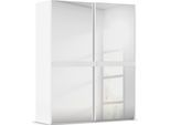 Schwebetürenschrank RAUCH "Kleiderschrank Schrank Garderobe Schlafzimmerschrank SCALE-LINE", weiß (alpinweiß), B:181cm H:223cm T:68cm, Holzwerkstoff, Schränke, Schwebetürenschrank, edle Optik mit Bauchbinde in Korpusfarbe Spiegelfront MADE IN GERMANY