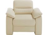 Sessel SIT & MORE "Ascara", beige (creme), B:97cm H:85cm T:92cm, Softlux-Kunstleder;NaturLeder;Luxus-Microfaser ALTARA NUBUCK (100% Polyester), Sessel, Sessel, inklusive komfortablem Federkern