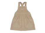 Latzkleid MAXIMO, Mädchen, Gr. 98/104, N-Gr, beige (nomad), Cord, Obermaterial: 97% Baumwolle, 3% Elasthan, unifarben, klassisch kniebedeckend, Kleider Latzkleid, Baumwollmix, Stretch-Cord, mit Trägern, Gummizug, mit Brusttasche