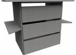 Schubkasteneinsatz WIMEX, grau (leinen grau), B:77cm H:59cm T:44cm, Kunststoff, Schubladen, Schubkasteneinsatz