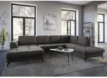 Wohnlandschaft SIT & MORE "Bendigo U-Form", braun (mokka), B:332cm H:84cm T:226cm, Sofas, Wohnlandschaft, inklusive Sitztiefenverstellung, Bodenfreiheit 12 cm, in 2 Fußfarben