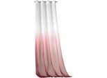 Vorhang WECKBRODT "Maischa" Gr. 1, lila (beere), B:140cm H:245cm, Voile, Polyester, Gardinen, Vorhang, Voile, transparent mit Farbverlauf, Gardine, Store