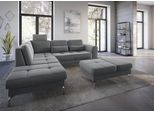 Ecksofa SIT & MORE "Bendigo L-Form", grau (hellgrau), B:258cm H:87cm T:226cm, Sofas, Ecksofa, inklusive Sitztiefenverstellung, Bodenfreiheit 15 cm, in 2 Fußfarben
