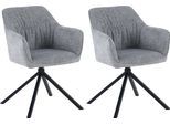 Esszimmerstuhl OTTO HOME "Turin", hellgrau, schwarz, hellgrau, B:58,5cm H:82,5cm T:60,5cm, Metall, Polyester, Stühle, Esszimmerstuhl, moderner Stuhl, 360 Grad drehbar, mit hochwertigem Strukturstoff