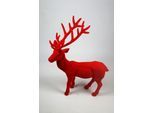 Weihnachtsfigur AM DESIGN "Rentier stehend mit samtweichem Flock", rot, B:20cm H:76cm T:60cm, Kunststoff, Dekofiguren, Weihnachtsfigur, aus Kunststoff, Höhe 76 cm, in verschiedenen Farben