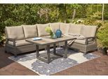 Gartenlounge-Set SIENA GARDEN "Corido", grau (anthrazit, anthrazit, anthrazit), Aluminium, Sitzmöbel-Sets, Gartenlounge-Set